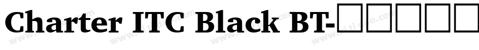Charter ITC Black BT字体转换